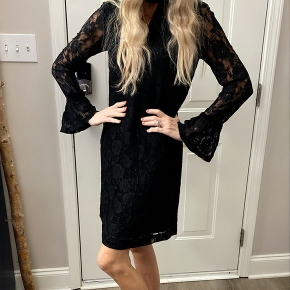 Libby. Edelman Black Lace Dress